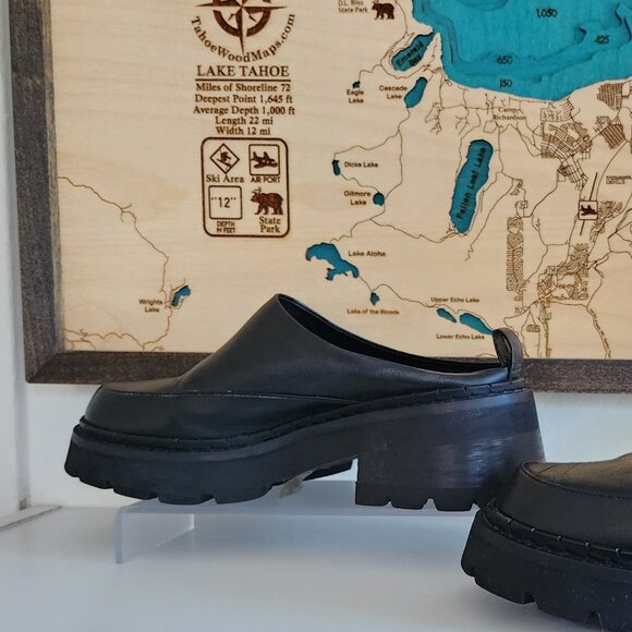 By Far Reyna black leather shoes/loafers/mules Sz 36/Us Sz 6 - Picture 10 of 14